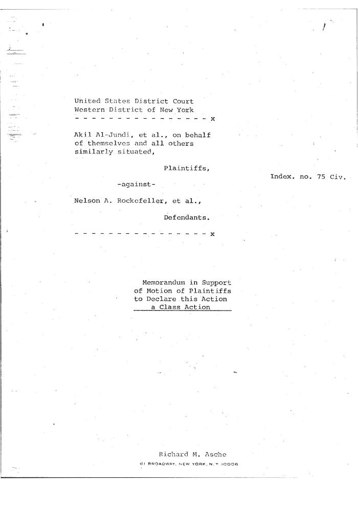 Plaintiffs’, Al-Jundi et al., memorandum in support of motion for class certification