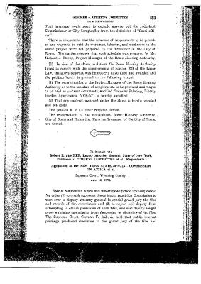 Robert E. Fischer, Deputy Attorney General, Petitioner, v. Citizens Committee et al., Respondents