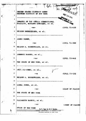 Transcript of motion hearing held before Judge John T. Elfvin in the United States District Court for the Western District of New York
