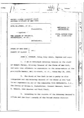 Affidavit in opposition, submitted by Assistant Attorney General John R. Stewart