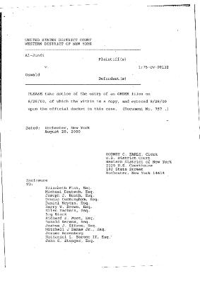 Order in the Matter of Al-Jundi et al., vs. Mancusi, et al, United States District Court, Western District of New York