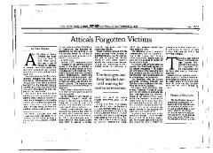 Survivors of Attica Speak Out, Rochester Democrat and Chronicle, in the Matter of Al-Jundi et al., vs, Mancusi, et al.