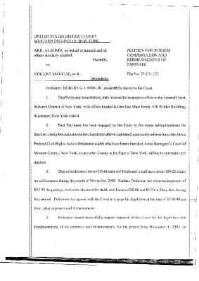 Petition in the Matter of Al-Jundi, et al., vs. Mancusi, et al., United States District Court, Western District of New York