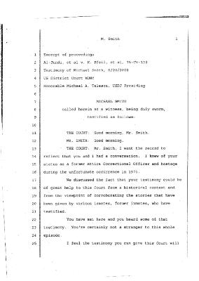 Excerpt of Proceedings in the Matter of Al-Jundi, et al., vs. Pfeil, et al., United States District Court, Western District of New York