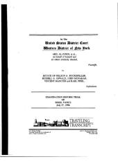 Examination Before Trial of Essel Vance, United States District Court, Western District of New York in the matter of Akil Al-Jundi, et al. v. Estate of Rockefeller, et al.