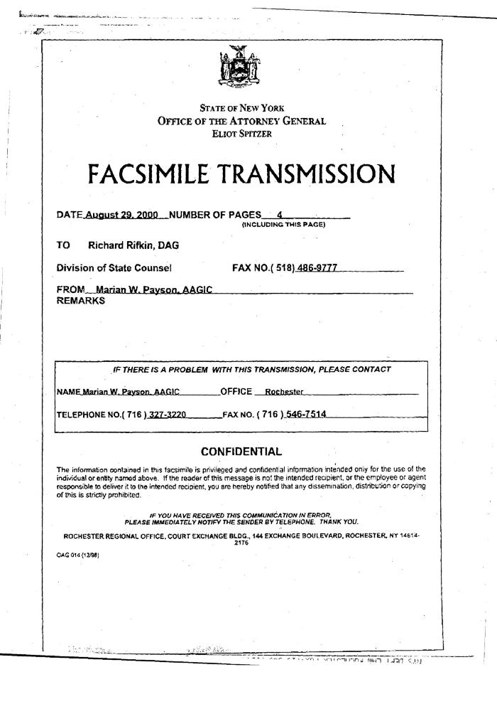 Letter from Banas to the Honorable Michael A. Telesca, in the Matter of Al-Jundi et al., v. Mancusi, et al., United States District Court, Western District of New York.