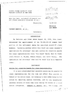 Decision and Order in the Matter of Al-Jundi, et al., vs. Mancusi, et al., United States District Court, Western District of New York