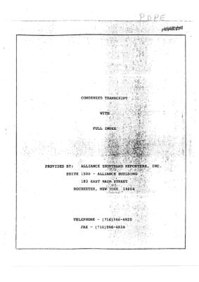 Examination Before Trial of Clyde Pope, Jr., United States District Court, Western District of New York in the matter of Akil Al-Jundi, et al. v. Estate of Rockefeller, et al.