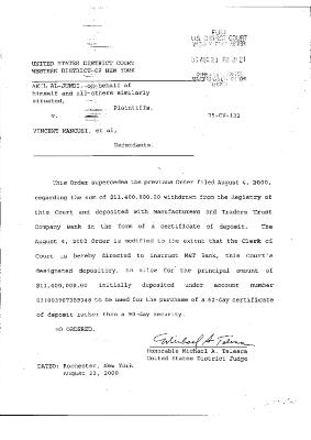 Orders in the Matter of Al-Jundi et al., v. Mancusi, et al., United States District Court, Western District of New York.