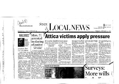 "Attica Victims Apply Pressure," in the Matter of Al-Jundi, et al., vs. Mancusi, et al., United States District Court, Western District of New York