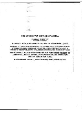 Memorial March, in the Matter of Al-Jundi, et al., vs. Mancusi, et al., United States District Court, Western District of New York