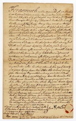 Probated will of Jane McFarland, 1775