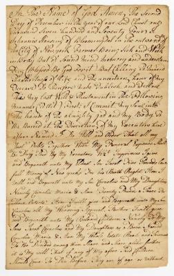 Probated will of Johannis Harsing, 1775