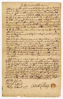 Probated will of Nicholas Letting, 1775