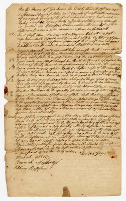 Probated will of Thomas Hayes, 1775