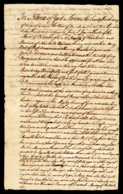 Probated will of James Hunter, 1775