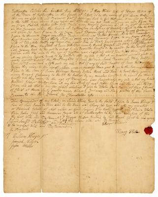 Probated will of Mary Miller, 1775