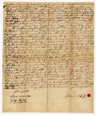 Probated will of Frederick Simonson, 1775