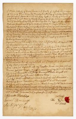 Probated will of Phebe Satterly, 1775
