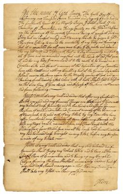 Probated will of Peter Staats, 1775