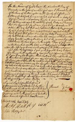 Probated will of Hannah Smith, 1775