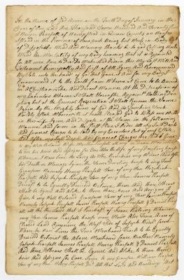 Probated will of Henry Pearsall, 1775