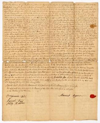 Probated will of Ananias Rogers, 1775