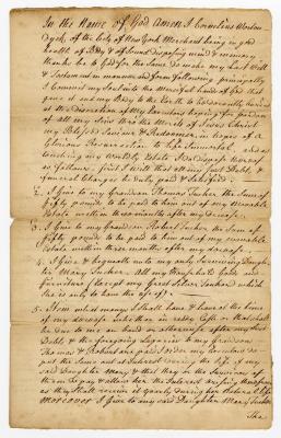 Probated will of Cornelius Wortendyck, 1775