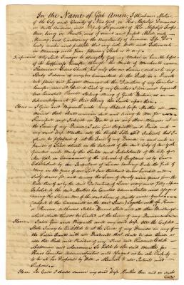 Probated will of Abraham Mortier, 1775