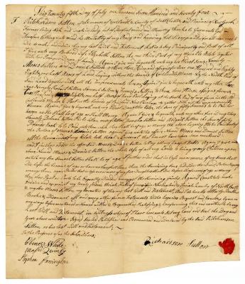 Probated will of Richardson Sutton, 1775