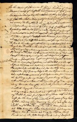 Probated will of Elias Scribner, 1775