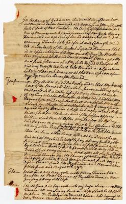 Probated will of Marie Elysabet Gillot, 1776