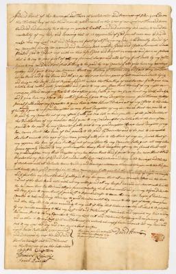 Probated will of David Hunt, 1776