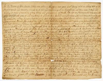 Probated will of John Van Gelder, 1776