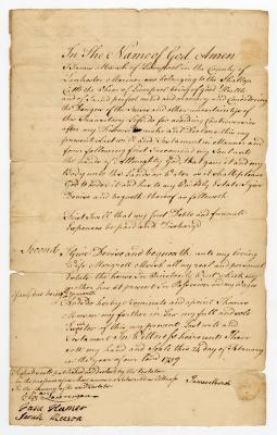 Probated will of James Marsh, 1776