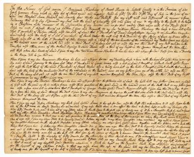 Probated will of Benjamin Hawkings, 1776