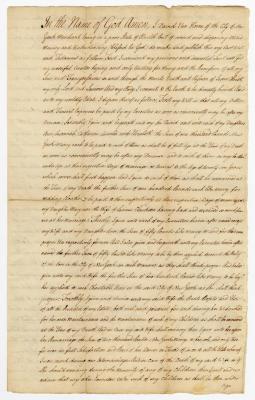 Probated will of David Van Horne, 1776