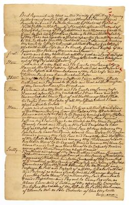 Probated will of Joshua Cornell, 1776