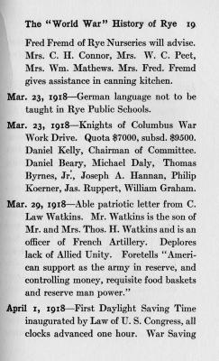 The "World War" History of Rye