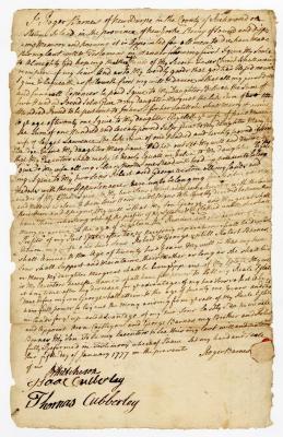 Probated will of Roger Barnes, 1778