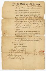 Probated will of Benjamin Carr, 1778