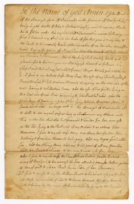 Probated will of John Hunt, 1777