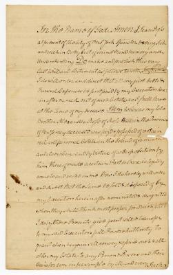 Probated will of Jean Ross, 1777