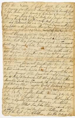 Probated will of John Bodine, 1778