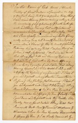 Probated will of Matthias Decker, 1777