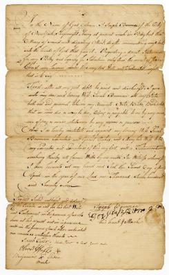 Probated will of Joseph Bowman, 1778