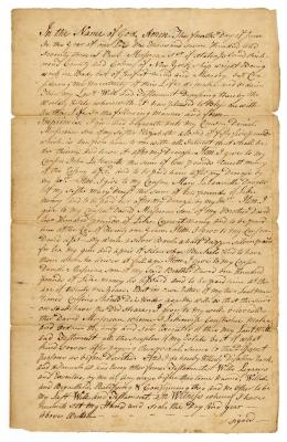 Probated will of Paul Mercereau, 1777