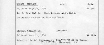 Emerson Decker and Charles Deegan, Jr. Information Card
