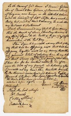 Probated will of Edmund Godwin, 1778