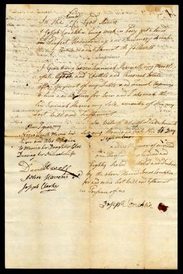 Probated will of Joseph Conklin, 1778